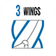 3 wings