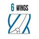 6 wings