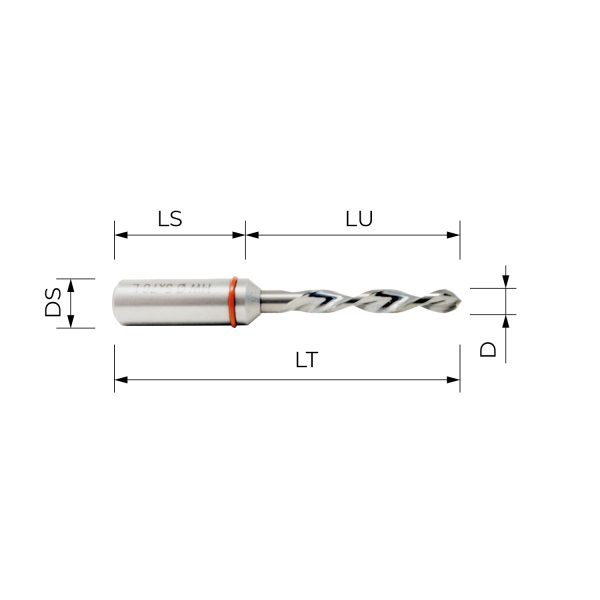 PFO7527 HW through holes drilling bit with special sharpening - TLINE 2LH LT70 MM