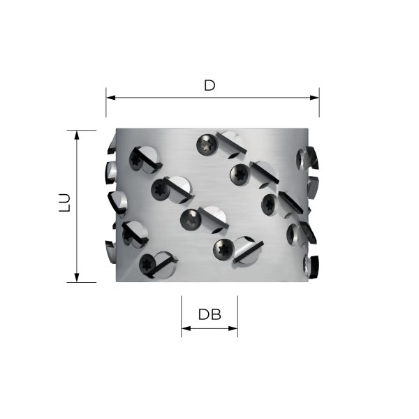 FFD4028 Frese bordatrici ad inserti in diamante PCD h3,5 mm assiale 54.9° D80/100/125